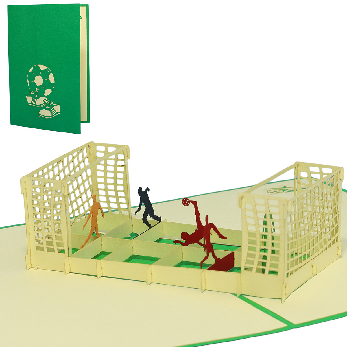 LINPOPUP Pop Up 3D Card, Birthday Card, Congratulations Card, Voucher Stadium, Football, LIN17230, LINPopUp®, N132