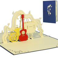 LINPOPUP Pop Up Karte, 3D Karte, Musikinstrumente, N122