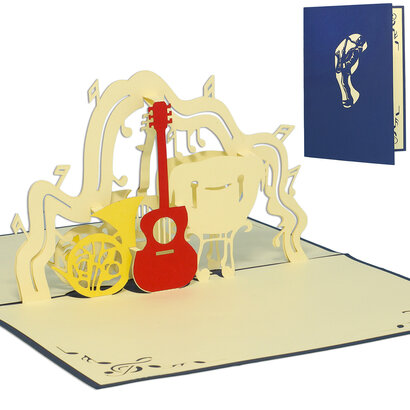 LINPOPUP Pop Up 3D Karte, Geburtstagskarte, Glückwunsch karte, Musik, LINPopUp®, N122
