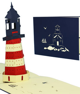 LINPOPUP Pop Up Card, 3D Card, Lighthouse, N119