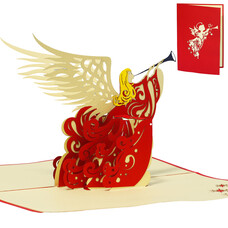 LINPOPUP Pop Up Card, 3D Card, Christmas Angels, N450