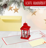 LINPOPUP Pop Up 3D Card, Christmas Card, Greeting Card, Christmas Lantern, LIN17537, LINPopUp®, N444