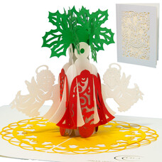 LINPOPUP Pop Up Card, 3D Card, Christmas Bells, N704