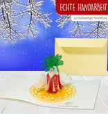 LINPOPUP Pop Up 3D Card Deluxe, Christmas Card, Greeting Card, Christmas Bells, LIN17397, LINPopUp®, N704