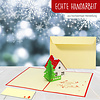 LINPOPUP Pop Up 3D Card, Christmas Card, Greeting Card, Christmashouse, LIN17717, LINPopUp®, N414