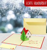 LINPOPUP Pop Up 3D Card, Christmas Card, Greeting Card, Christmashouse, LIN17717, LINPopUp®, N414