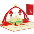 Pop Up Card, 3D Card, Christmas Card, Advent Wreath, N436