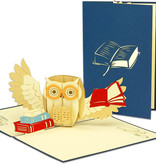 LINPOPUP Pop Up 3D Card, Birthday Card, Greeting Card, Book Voucher, Owl, LIN17529, LINPopUp®, N283