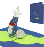 LINPOPUP Pop Up 3D Karte, Geburtstagskarte, Glückwunschkarte, Golfspiel, LINPopUp®, N213