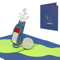 LINPOPUP Pop Up Card, 3D Card, Golf Game, N213