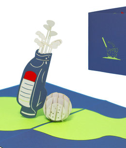 LINPOPUP Pop Up Card, 3D Card, Golf Game, N213