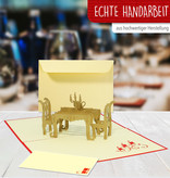 LINPOPUP Pop Up 3D Card, Birthday Card, Congratulations Card, Voucher, Dinner, red, LINPopUp®, N126