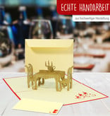 LINPOPUP Pop Up 3D Karte, Geburtstagskarte, Glückwunsch Karte, Gutschein, Dinner, rot, LINPopUp®, N126