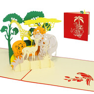 LINPOPUP Pop Up Card, 3D Card, Safari, N221