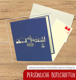 LINPOPUP Pop Up 3D Card, Greeting Card, Travel Voucher, Hamburg, LINPopUp®, N193