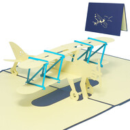 LINPOPUP Pop Up Card, 3D Card, Plane, N146