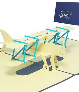 LINPOPUP Pop Up Card, 3D Card, Plane, N146