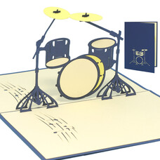 LINPOPUP Pop Up Card, 3D Card, Drums, N282