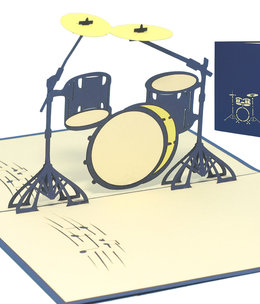 LINPOPUP Pop Up Card, 3D Card, Drums, N282