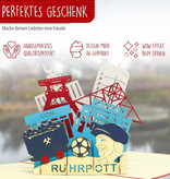 LINPOPUP Pop Up 3D Card, Birthday Card, Greeting Card, Travel Voucher, Ruhr Area, Ruhrpott, LIN17493, LINPopUp®, N267