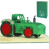 LINPOPUP Pop Up Card, 3D Card, Tractor, Trekker, N320