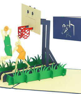 LINPOPUP Pop Up Card, 3D Card, Basketball, N269