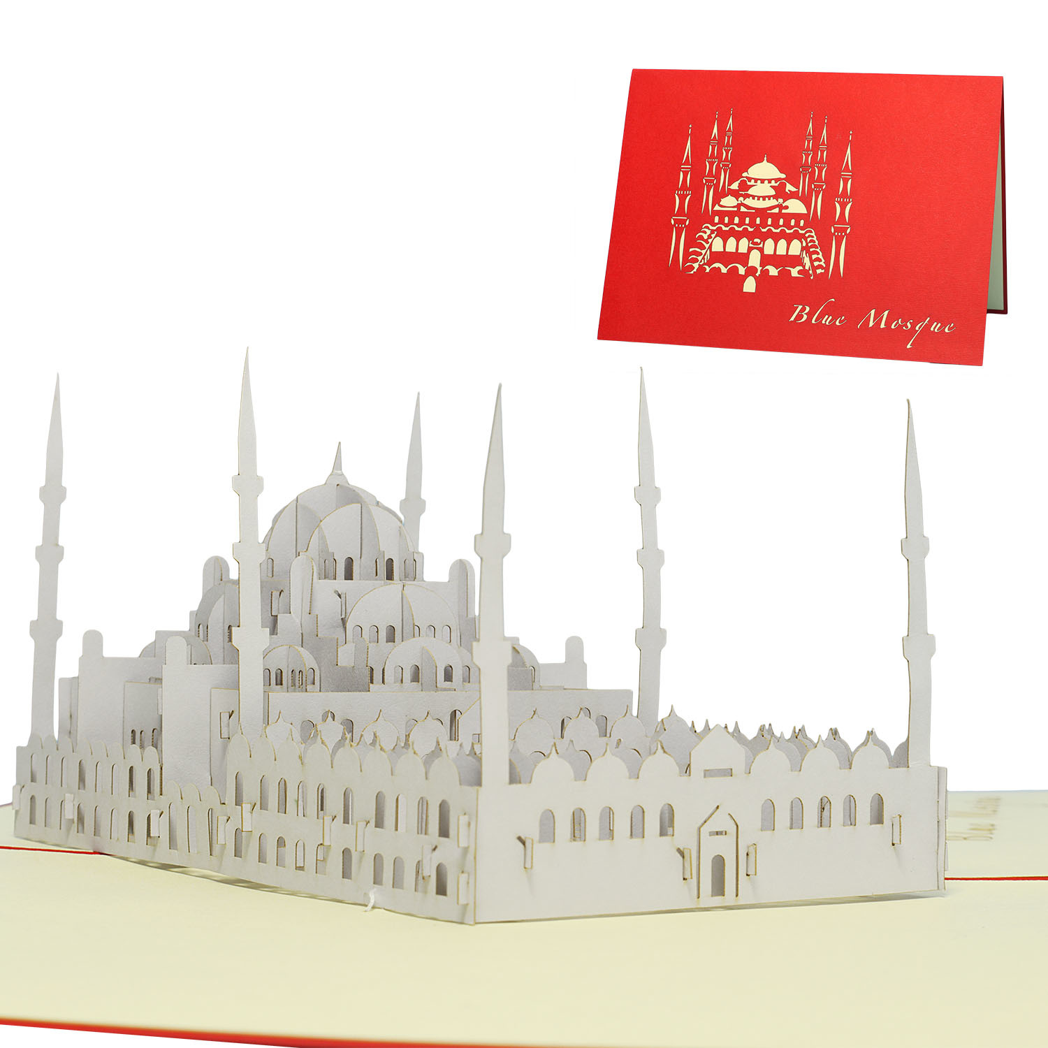 LINPOPUP Pop Up 3D Card, Greeting Card, Travel Voucher, Turkey, Blue Mosque, LIN17173, LINPopUp®, N183