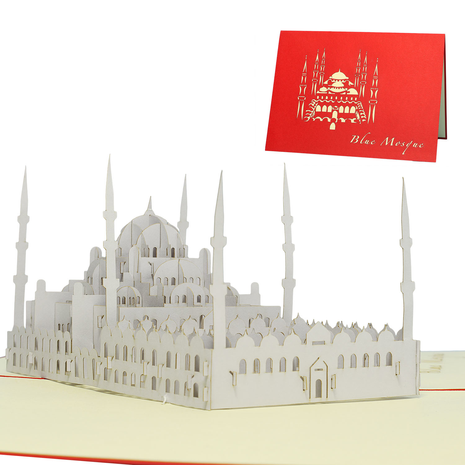 LINPOPUP Pop Up 3D Karte, Glückwunschkarte, Reisegutschein, Türkei, Blaue Moschee, LIN17173, LINPopUp®, N183