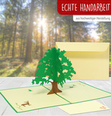 LINPOPUP Pop Up 3D Karte, Geburtstagskarte, Glückwunschkarte Gutschein, Baum, LINPopUp®, N50