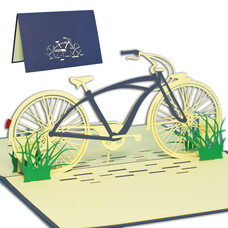 LINPOPUP Pop Up Card, 3D Card, Bicycle, N154