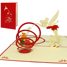 LINPOPUP Pop Up Card, 3D Card, Elf, N14
