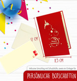 LINPOPUP Pop Up 3D Card, Birthday Card, Congratulations Card Gift Certificate, Elf, LINPopUp®, N14