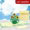 LINPOPUP Pop Up 3D Karte, Geburtstagskarte, Glückwunschkarte Muttertag, Sonnenblumen, LIN17576, LINPopUp®, N335