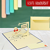 LINPOPUP Pop Up 3D Karte, Geburtstagskarte Gutschein, Klappkarte, Uhu Doktorhut, LINPopUp®, N26