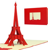 LINPOPUP Pop Up 3D Card, Greeting Card, Travel Voucher, Paris, France, Eiffel Tower, LIN17422, LINPopUp®, N178