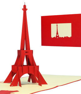 LINPOPUP Pop Up Karte, 3D Karte, Paris, Frankreich, Eiffelturm, N178