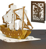 LINPOPUP Pop Up 3D Karte Deluxe, Geburtstagskarte , Glückwunschkarte, Piratenschiff, LIN17610, LINPopUp®, N721