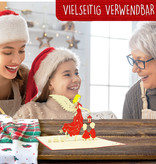 LINPOPUP Pop Up 3D Karte, Weihnachtskarte, Glückwunschkarte, Weihnacht Engel, Christkind mit Kindern, LIN17546, LINPopUp®, N446