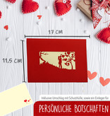 Pop Up 3D Karte, Valentinskarte, Hochzeitseinladung, Hochzeitskarte,  Liebespaar LINPopUp®, N62