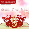 Pop Up 3D Karte, Valentinskarte, Hochzeitseinladung, Hochzeitskarte,  Liebespaar LINPopUp®, N62