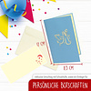 LINPOPUP Pop Up 3D Card, Birth Card, Congratulations Card for Birth, Pram Boy, LINPopUp®, N92