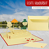 LINPOPUP Pop Up 3D Card, Valentine's Day Card, Wedding Invitation, Wedding Card, Bride and Groom in a Boat, LINPopUp®, N71