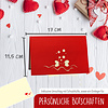 LINPOPUP Pop Up 3D Card, Valentine's Day Card, Wedding Invitation, Wedding Card, Bride and Groom in a Boat, LINPopUp®, N71