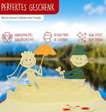 LINPOPUP Pop Up 3D Karte, Valentinskarte, Hochzeitseinladung, Hochzeitskarte, Brautpaar im Boot, LINPopUp®, N71