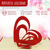 Pop Up 3D Karte, Valentinskarte,Hochzeitseinladung, Hochzeitskarte,  Herzen, LINPopUp®, N58