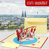 LINPOPUP  LINPOPUP®, LIN17779, Pop Up 3D Card Cologne Birthday Card Greeting Card Folding Card Postcard Travel Voucher Cologne Cathedral Cologne Skyline City Trip Cologne Souvenir, N218