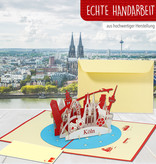 LINPOPUP  LINPOPUP®, LIN17779, Pop Up 3D Card Cologne Birthday Card Greeting Card Folding Card Postcard Travel Voucher Cologne Cathedral Cologne Skyline City Trip Cologne Souvenir, N218