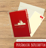 LINPOPUP  LINPOPUP®, LIN17779, Pop Up 3D Card Cologne Birthday Card Greeting Card Folding Card Postcard Travel Voucher Cologne Cathedral Cologne Skyline City Trip Cologne Souvenir, N218