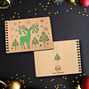 LINPOPUP  LINPOPUP®, notebook, refillable notebook, ring binder, blank wooden deer, notebook wooden cover, notebook small, deer