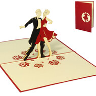 LINPOPUP Pop Up Card, 3D Card, Dancer, N295